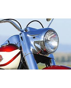GLIDE "Cowl" HEADLIGHT 1960 - 1984 Big Twin & Servi-Car - CHROME