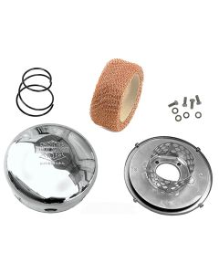 Linkert 6 inch AIR CLEANER w/ "H-D Logo" (Chrome)