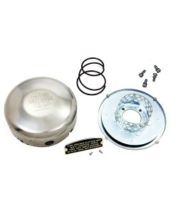 Linkert 6 inch AIR CLEANER w/ "H-D Logo" (Raw)