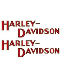 "Small H-D" DECALS for 1933 Gas Tanks (RED)