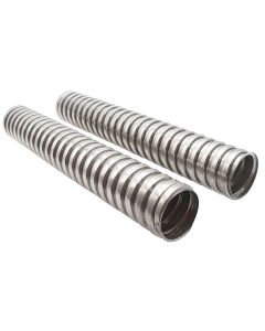 "Slinky" FLEX COVERS for 1-3/4" Big Twin Exhaust Pipes (Stainless)
