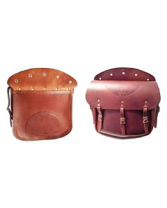 1937 style LEATHER SADDLEBAGS (USA-Dark Brown)