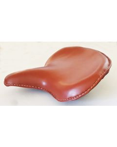 Brown Leather SOLO SEAT "Thin" style for Harley 1940 - 1954 style