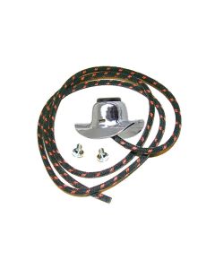 Short BUTTON SWITCH with ONE WIRE (Chrome)