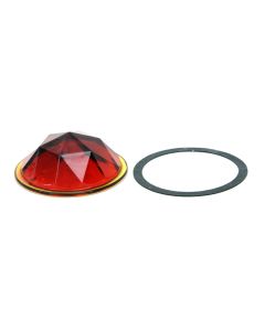 "Faceted" RED GLASS LENS for Bee Hive Tail Lights