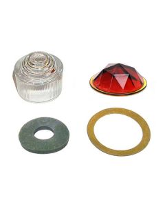 Harley "Faceted" TAIL LIGHT LENS KIT for 1920 - 1938 Beehive & Crocker styles