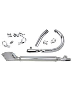 Complete EXHAUST SYSTEM for 1937 - 1940 UL & ULH (Chrome)