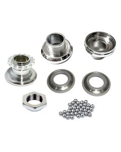Springer FRAME HEAD CUPS, BEARINGS, NUTS SET 1936 - 1948 Big Twins (Chrome)
