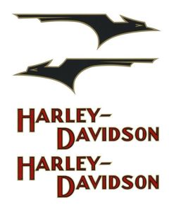 "Bird" & "Small H-D" DECAL SET for 1933 Gas Tanks