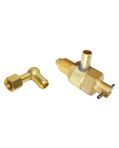 WR BRASS RACE PETCOCK & LINKERT FITTING for 3/8" Flex Hose