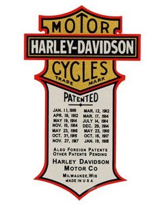 PATENT DECAL for 1924 - 1925