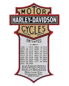 PATENT DECAL for 1926 - 1933