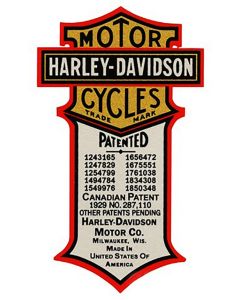 PATENT DECAL for 1936 - 1939