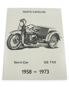 SPARE PARTS CATALOG for Harley 1958 - 1973 Servi-Car