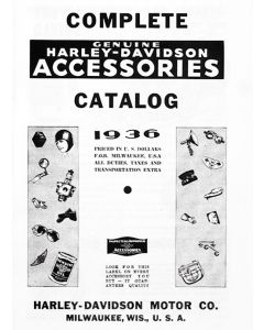 Harley Factory DEALERS ACCESSORY CATALOG - 1936