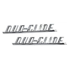 Duo-Glide Front Fender Emblem Trim – Chrome With Clips – Fits Harley Panhead 1958-1964 – Pair